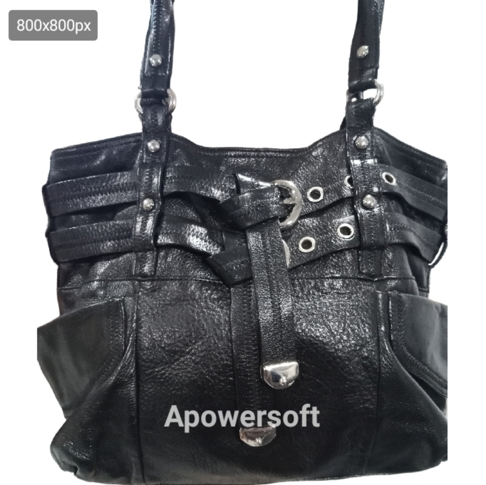 Vintage black Pebble leather B Markowsky bag